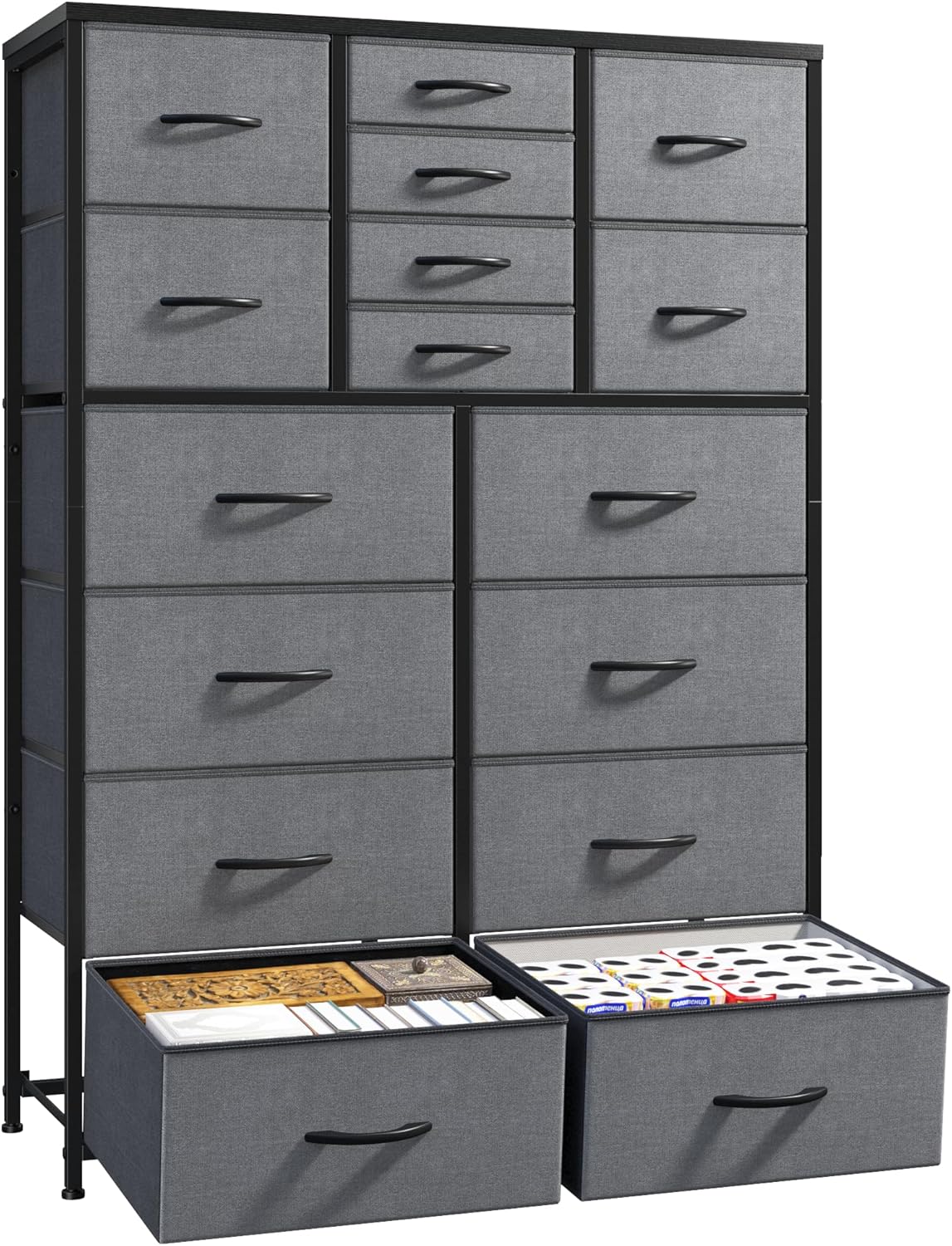 57H Dresser for Bedroom with Drawers, Sturdy Metal Frame