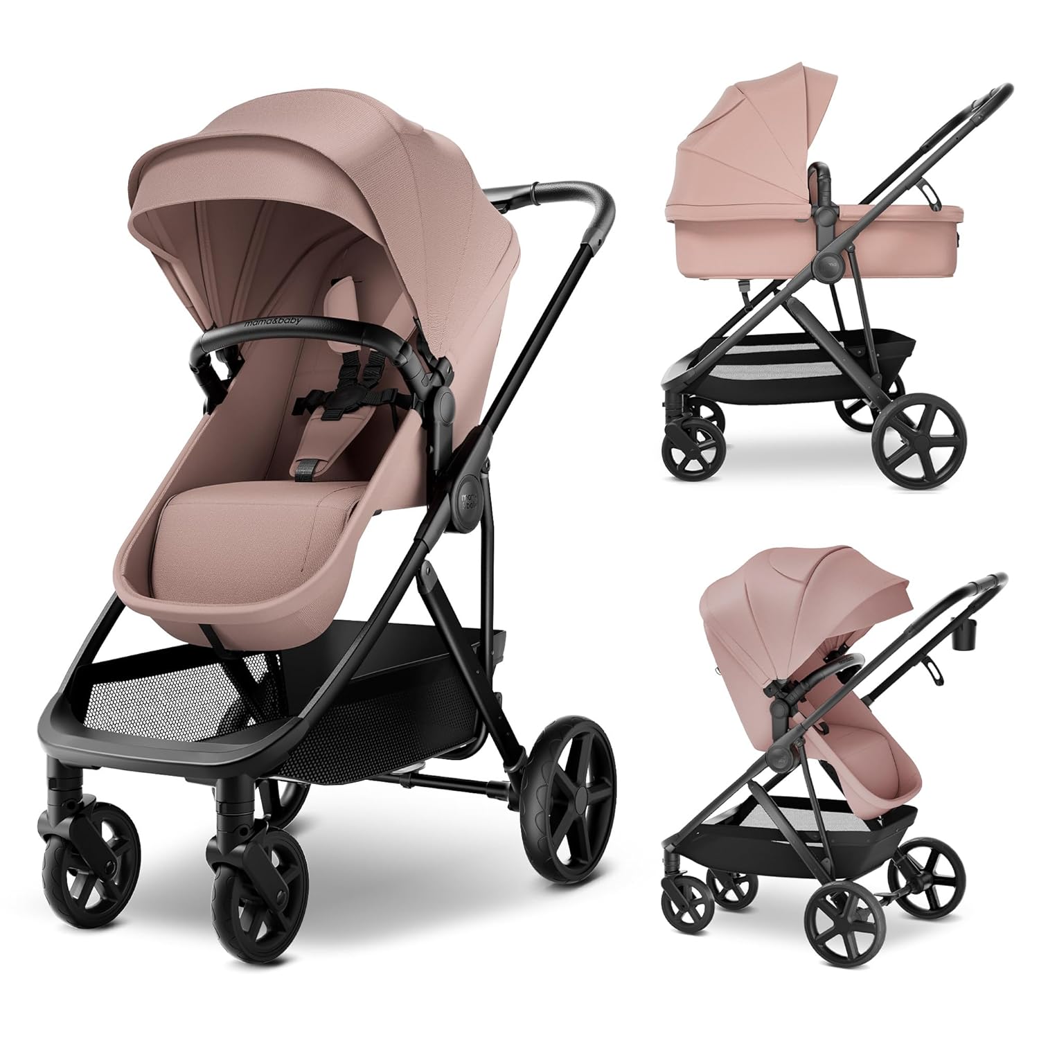 Rovee 2-in-1 Baby Stroller with Reversible Seat and Canopy