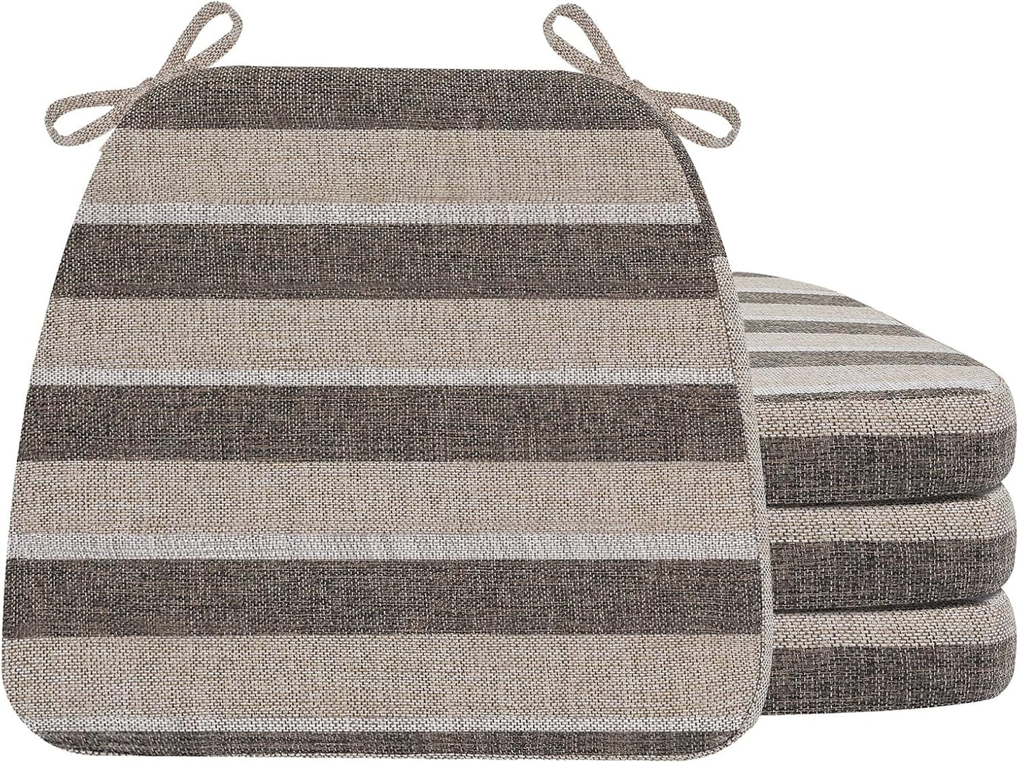 D-Shaped Chair Cushions for Dining, 2 Thick, Set of 4