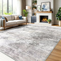 Abstract Area Rug 9x12 ft - Washable Non-Slip Modern Carpet