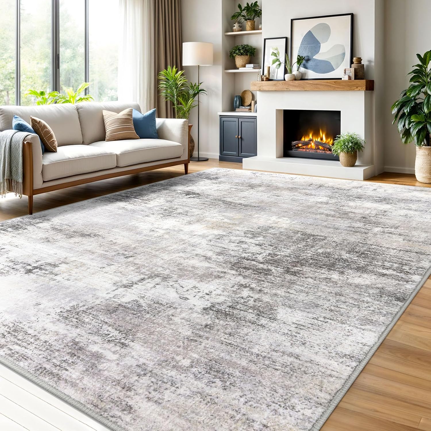 IOHOUZE Abstract Area Rugs 9x12 Ft for Living Room and More