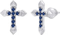 Dazzlingrock Collection Womens Cross Stud Earrings - Classic Screw