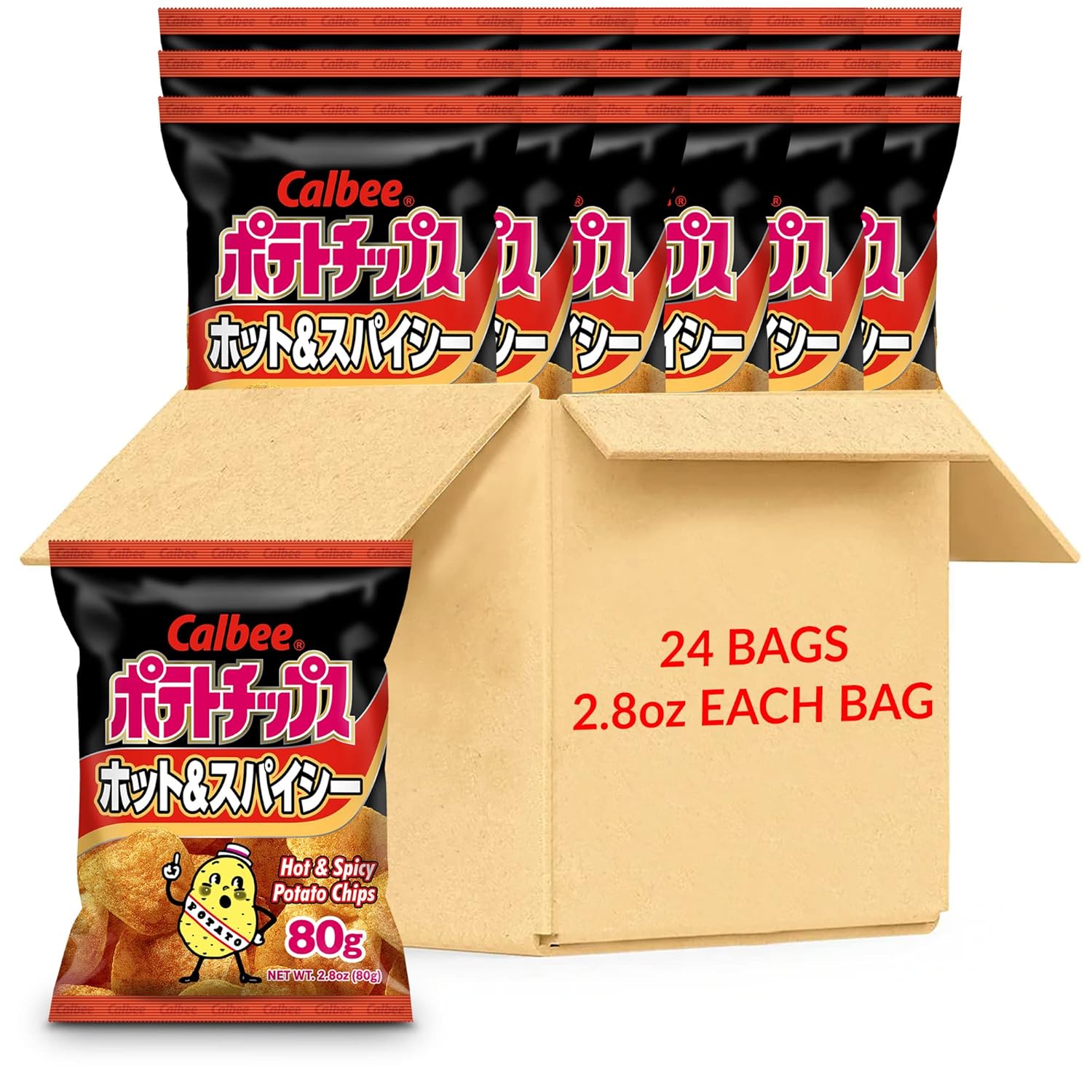 Calbee Potato Chips Hot & Spicy - Irresistible Japanese Snack