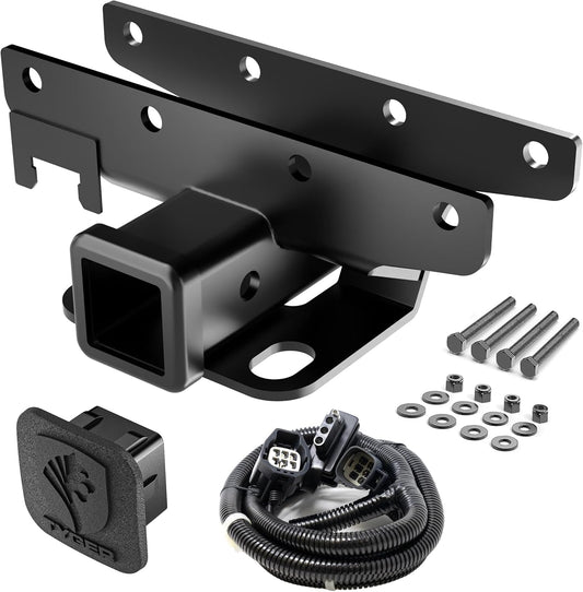 TYGER Towing Combo: 2inch Receiver Hitch & Wiring Harness