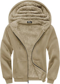 SCODI Heavyweight Fleece Hoodie for Men - Warm Full Zip Sweatshirt