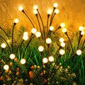 Solar Garden Lights 12-Pack (96 LEDs) - Swaying Firefly Effect