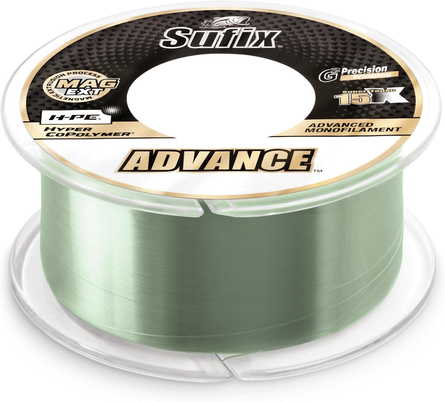 Sufix Advance Lo-Vis Green Monofilament - Strong & Invisible