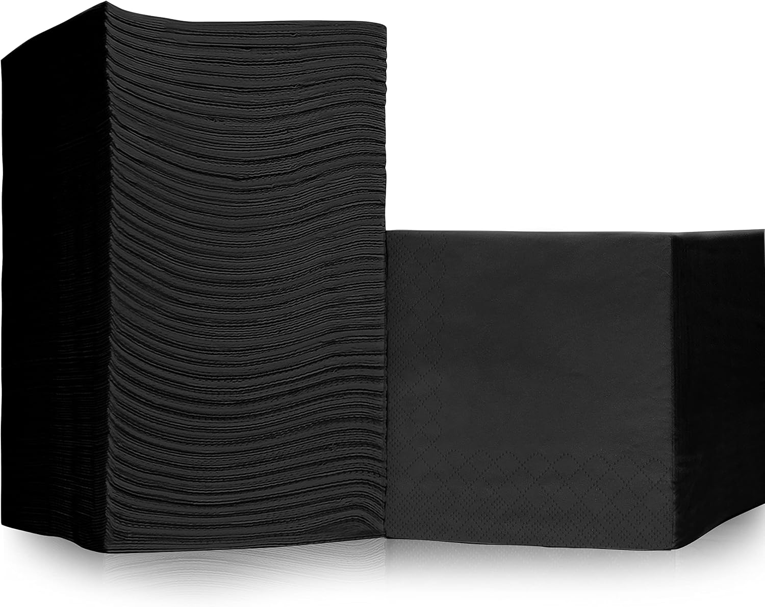1100 Pack Cocktail Napkins - Elegant 3-Ply Black Beverage Napkins