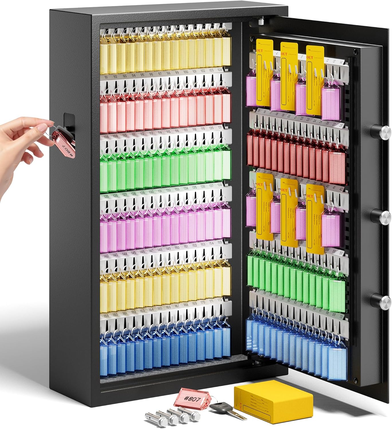 172 Keys Electronic Key Lock Box with Anti-Theft Deposit Slot