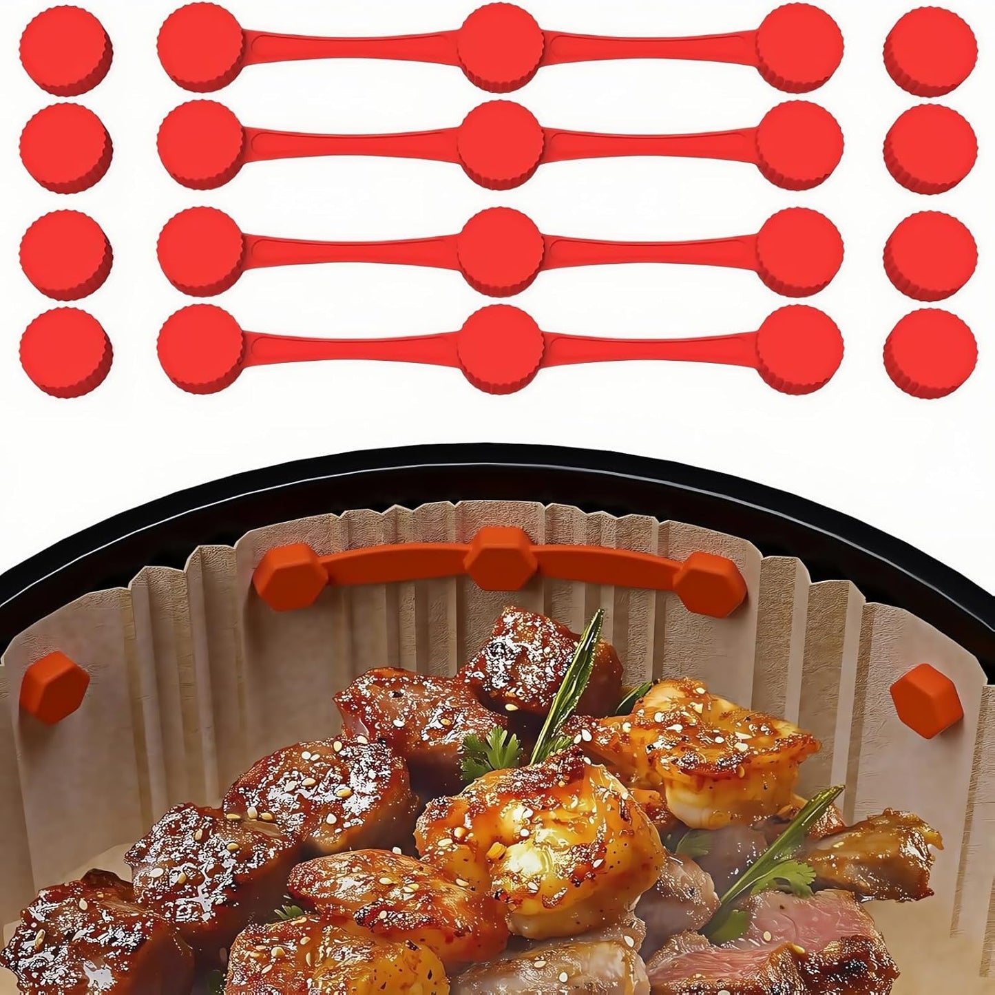High Temp Resistant Air Fryer Parchment Paper Locks