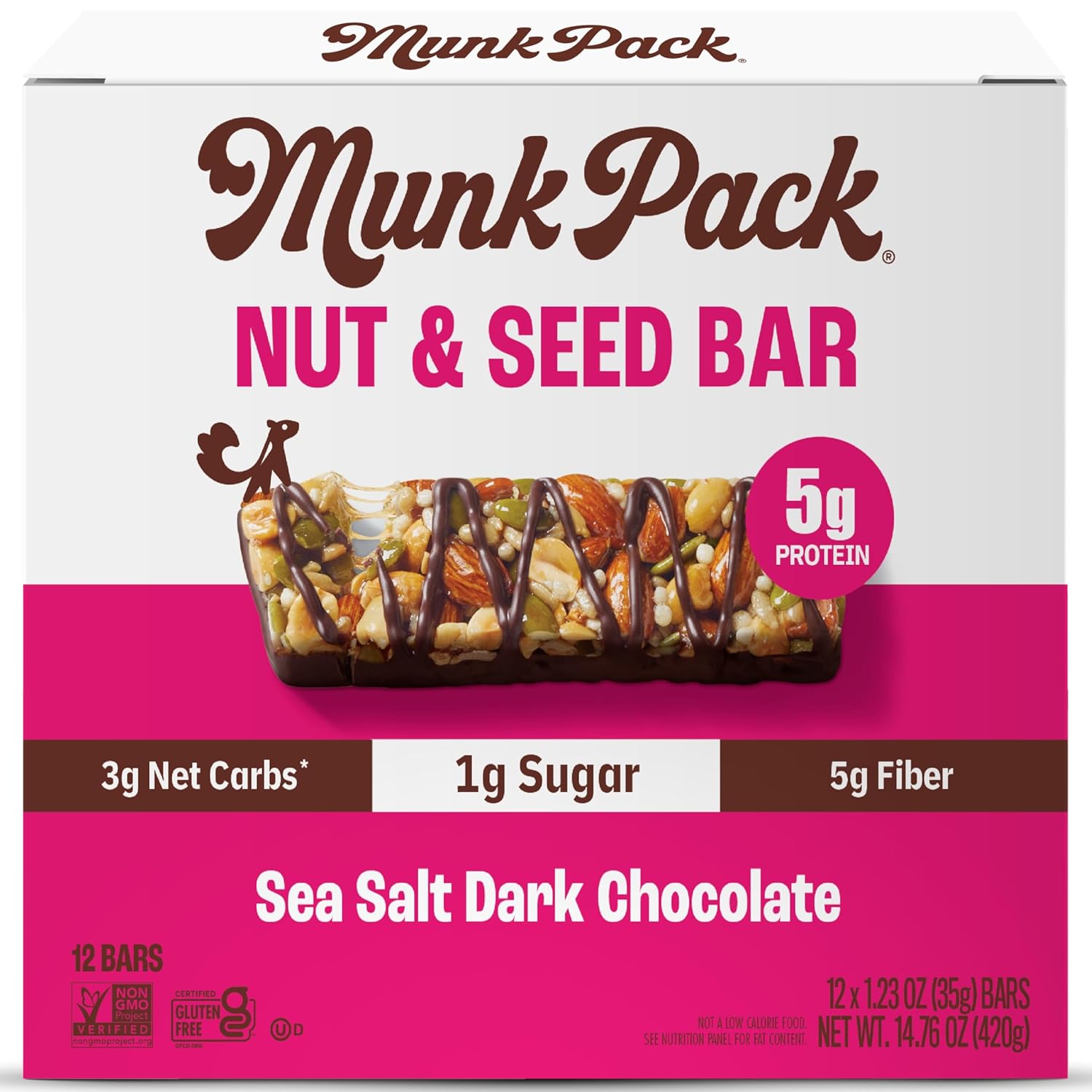 Munk Pack Nut & Seed Snack Bars - Low Sugar Keto Treats
