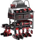 Garage Tool Organizer Wall Mount | Charging Station & 6-Outlet Power Strip
