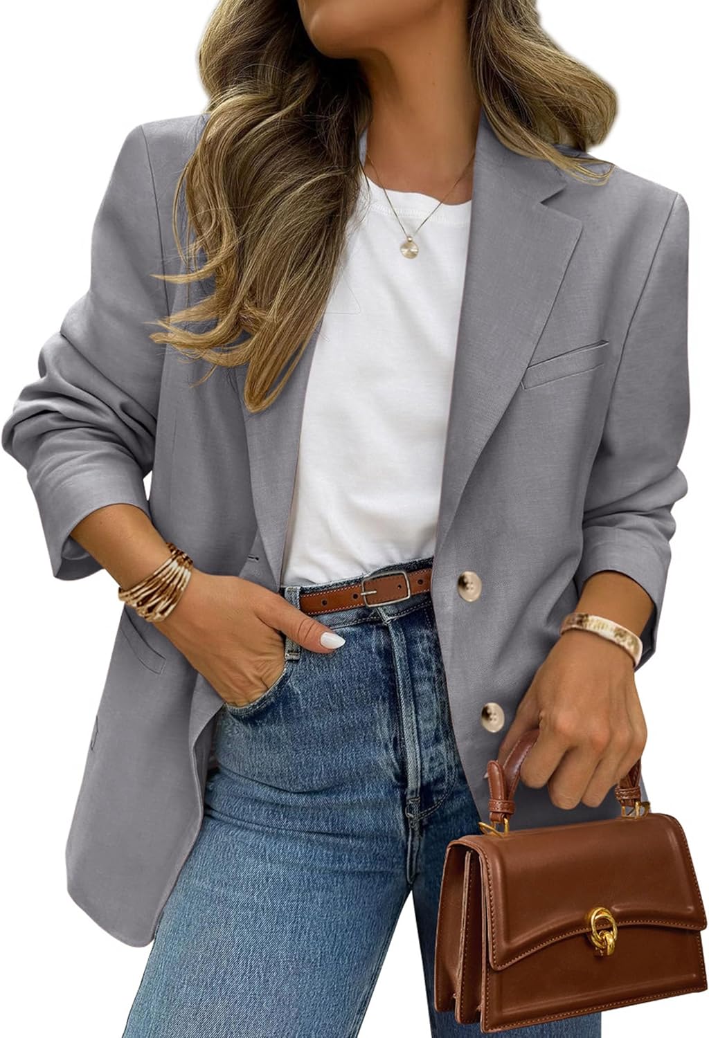 PRETTYGARDEN Blazers for Women Business Casual with Pockets