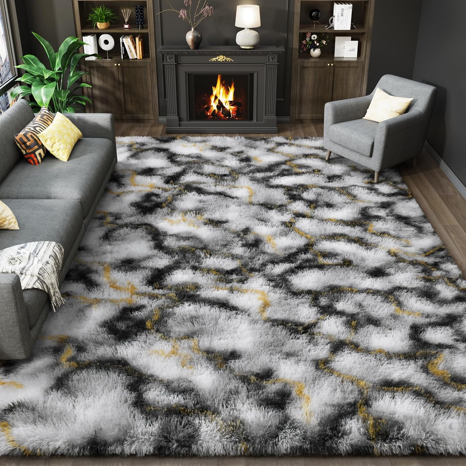 LOCHAS Ultra Soft Indoor Modern Area Rugs for Cozy Living Rooms
