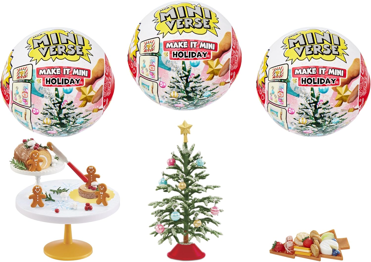 MGA's Miniverse Make It Mini Holiday Collectibles 3 Pack Fun