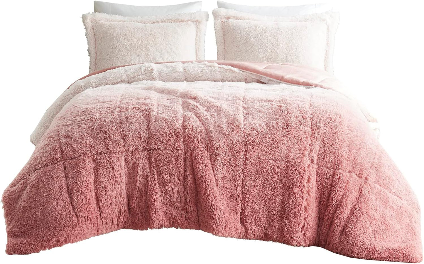Intelligent Design Brielle Long Shaggy Faux Fur Comforter Set