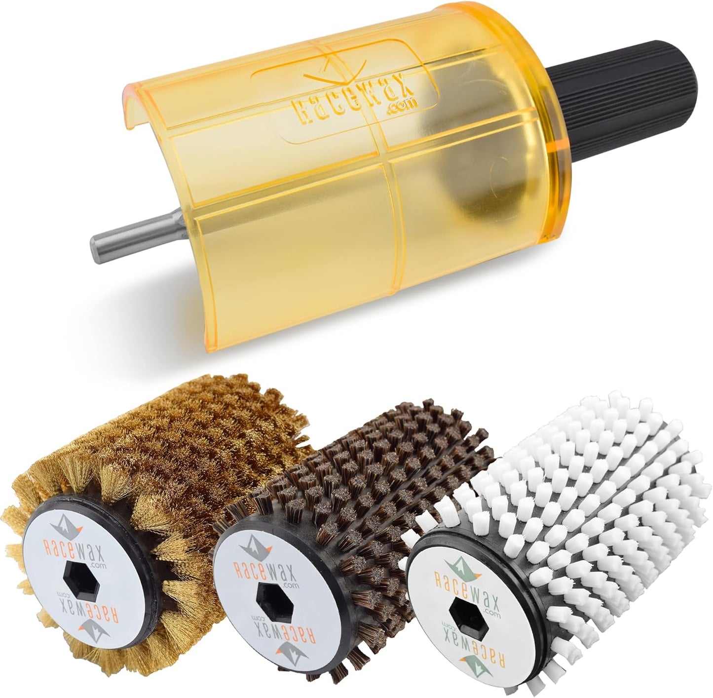 RaceWax 100mm Roto Brush Kit - Quick Change Axle - 3 Brushes