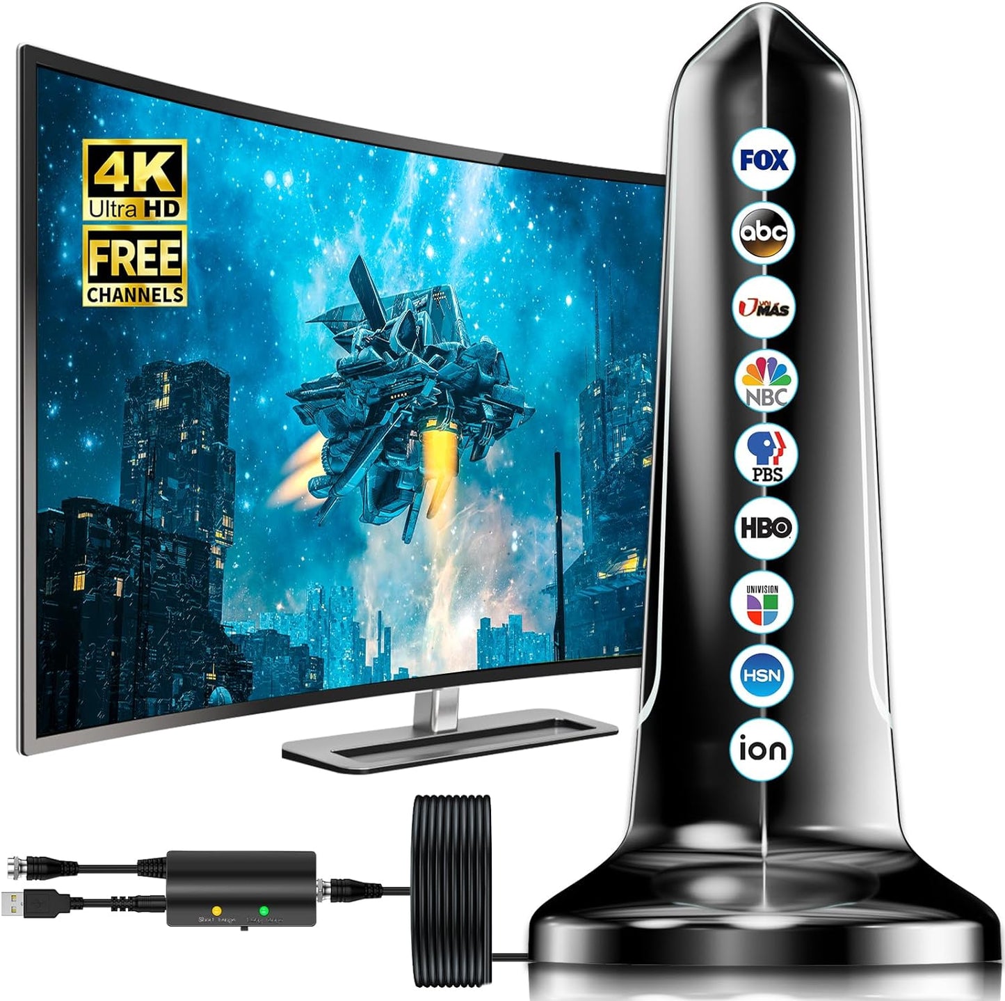 2024 Digital TV Antenna for Smart TV with 1000+ Miles Range