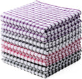 Quick Dry Cotton Dish Cloths - Absorbent 12x12, Pack of 8