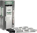 DIXON Industrial Paint Markers Medium Tip - Box of 12 Black