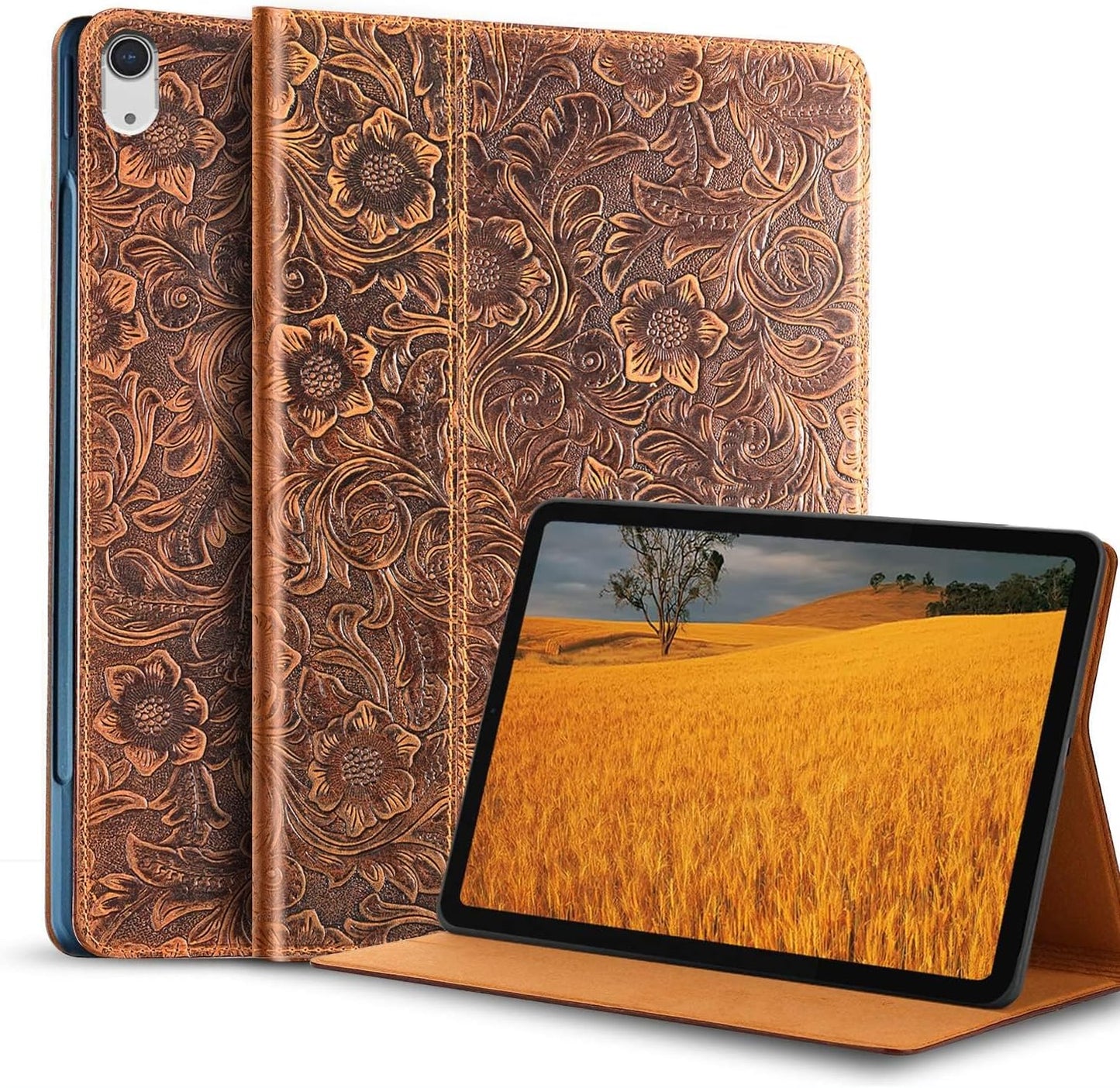 Genuine Leather Case for iPad Air 13 Inch with Adjustable Stand