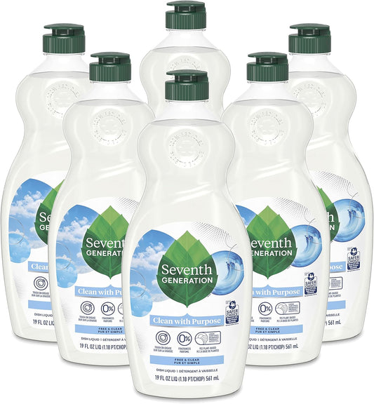 Seventh Generation Dish Soap Liquid for Sensitive Skin, 19 oz