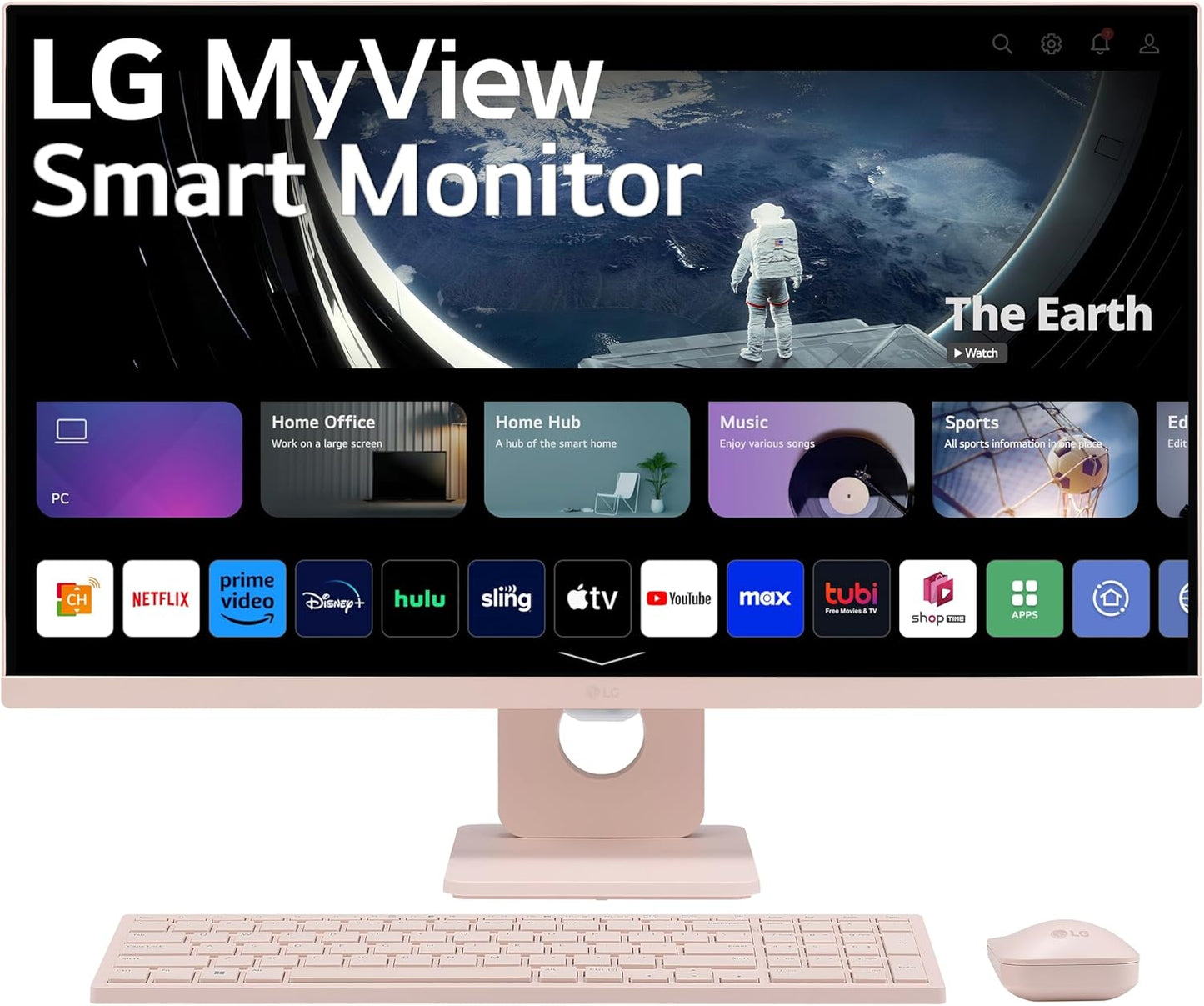 LG 27-inch FHD Smart Monitor with Streaming TV - Wireless Keyboard & Mouse