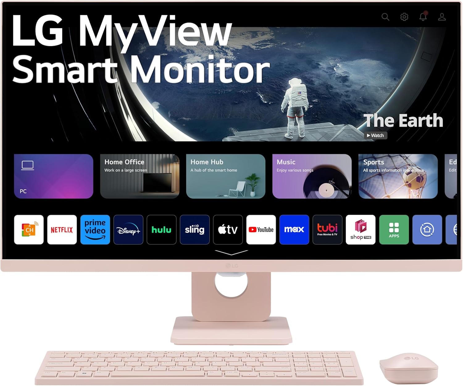 LG 27-inch FHD Smart Monitor with Streaming TV - Wireless Keyboard & Mouse