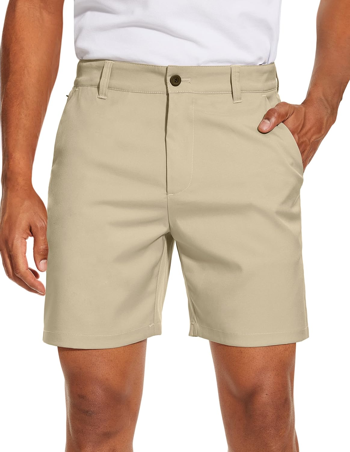 PULI Men's Golf Dress Shorts Lightweight Quick Dry Chino Style