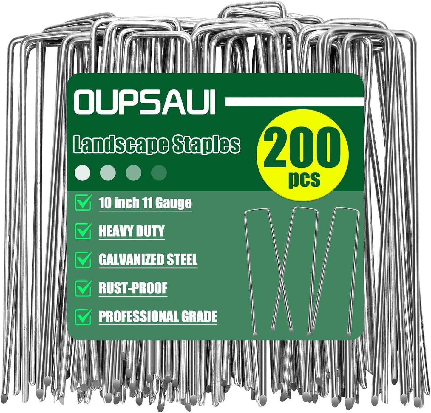 10 Inch Galvanized Landscape Staples for Garden and Decoration