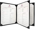 Goodsmart Columbia Casebound Menu Covers 5-Pack - Black 4-View