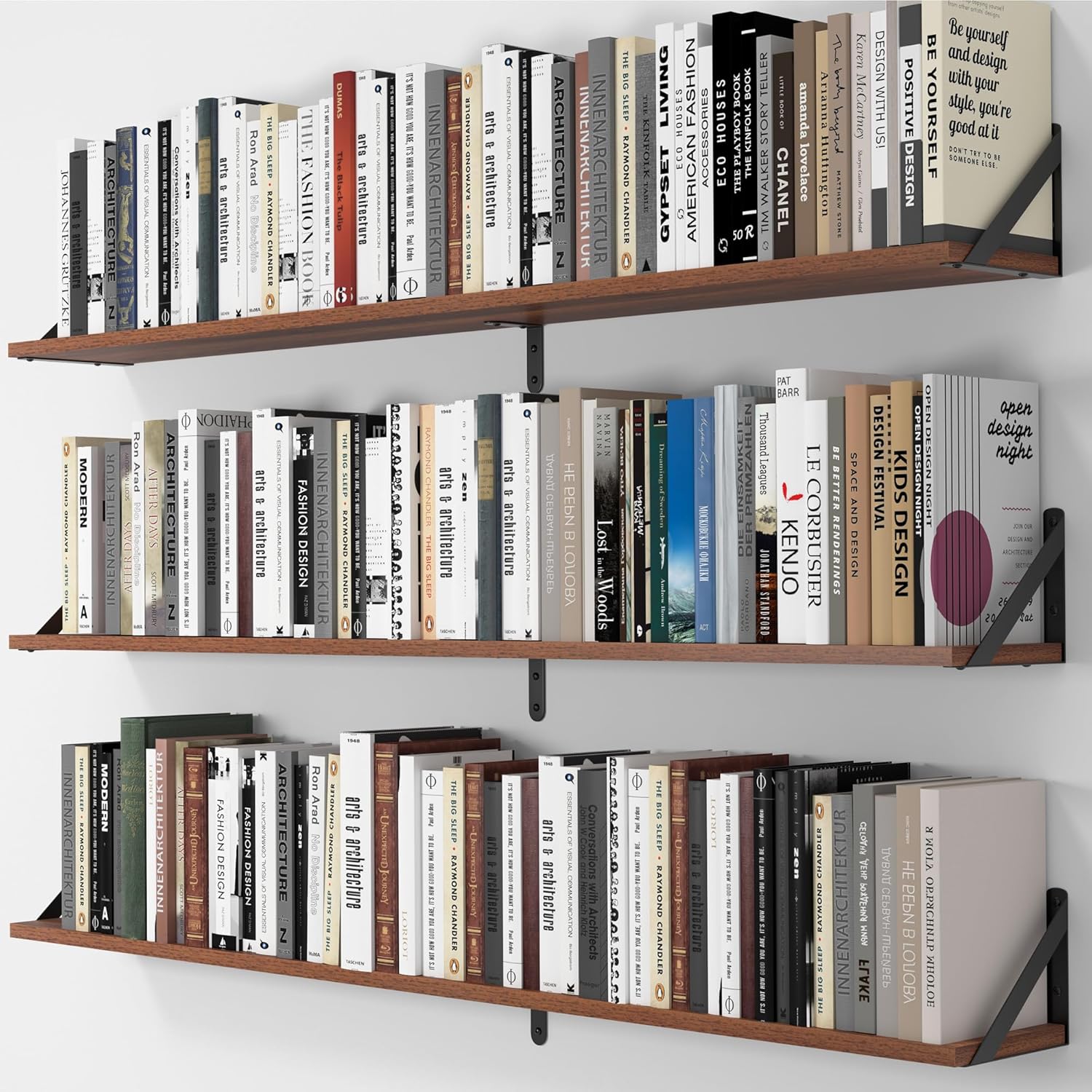Heimlove 48 Inch Large Wall Bookshelves for Stylish Storage