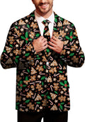 Men's Christmas Blazer with Tie - Festive Ugly X-Mas Jacket Blazers