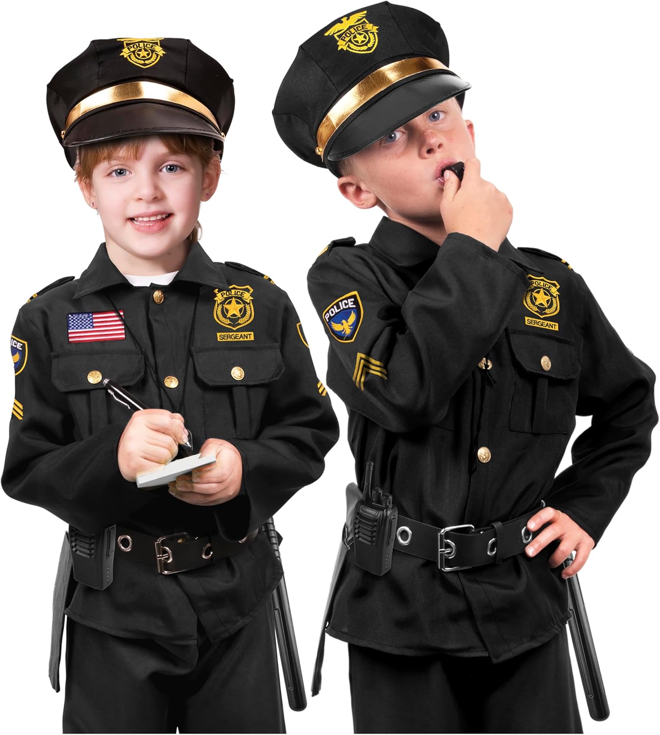 Kangaroo Police Costume for Kids - Complete 12 Pc Outfit Set