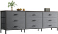 63 Inch Dresser for Bedroom with 9 Drawers - Wide TV Stand