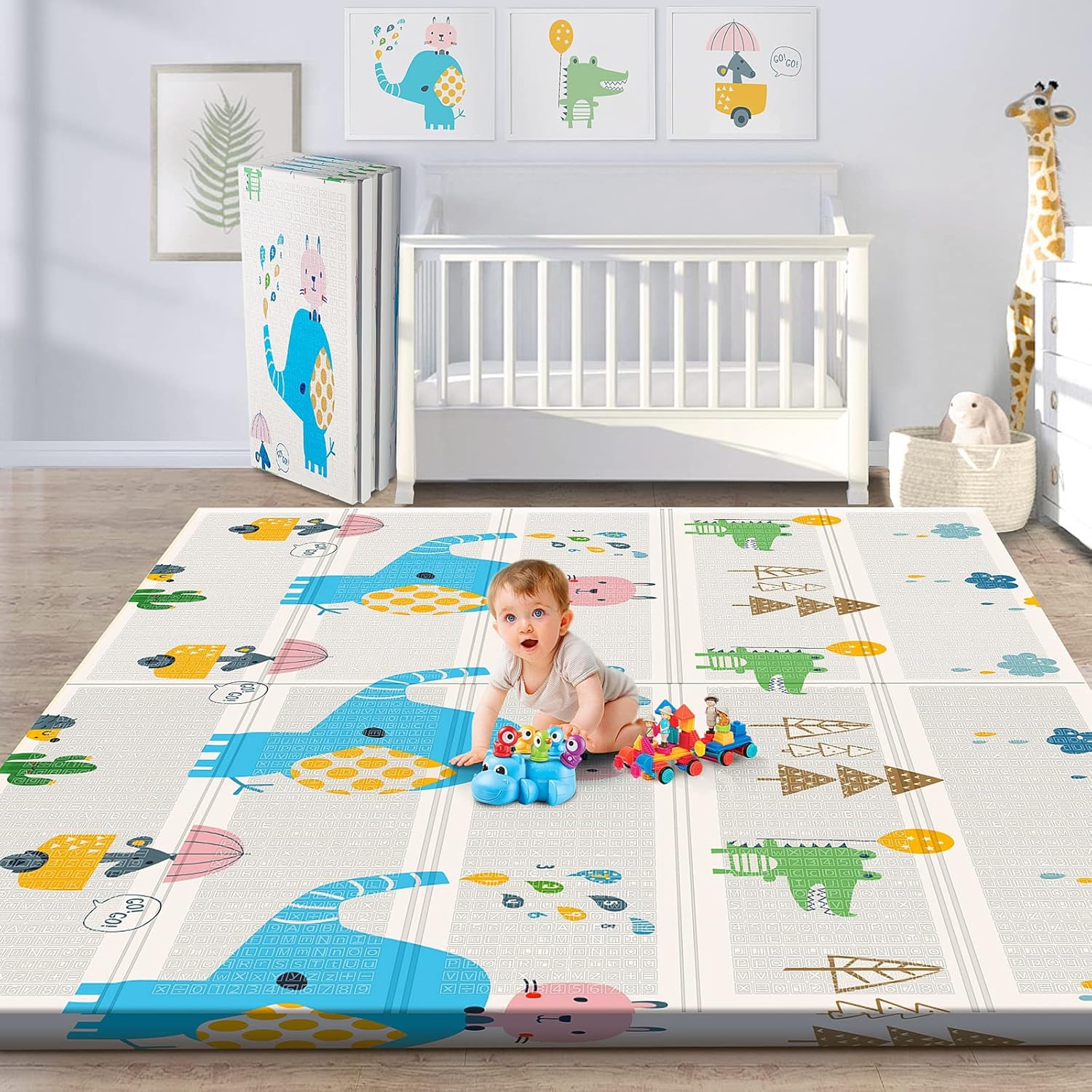 Gimars XL BPA Free 0.6in Reversible Foldable Baby Play Mat