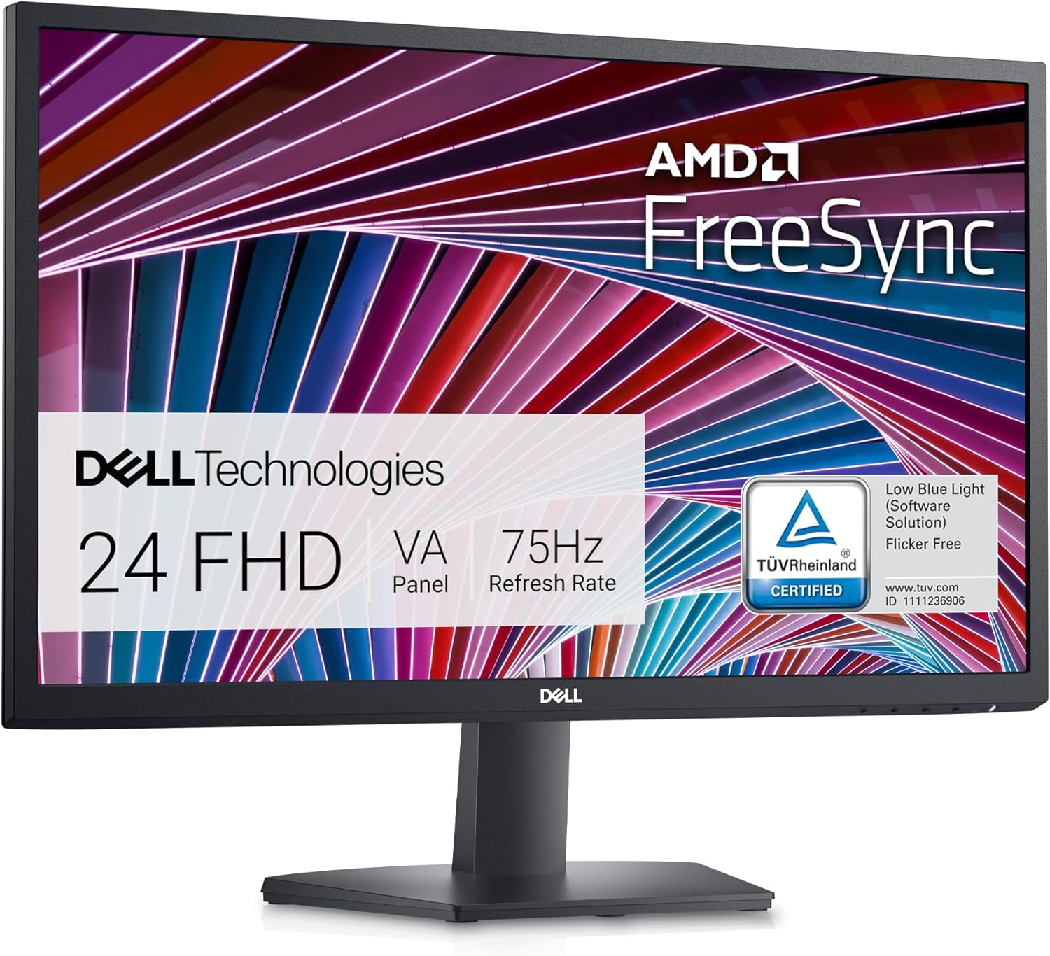 Dell 24 FHD Monitor - Comfortview, 75Hz Refresh Rate