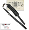 C-19 Classic Black Vintage Style Rockabilly Guitar Strap - Extra Long