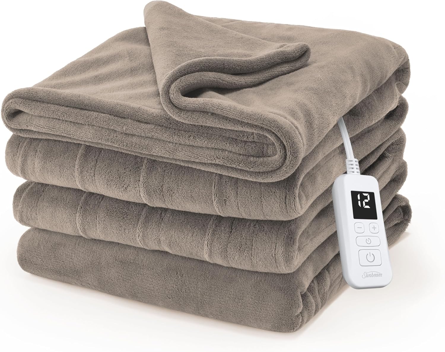 Sunbeam Electric Heated Blanket with 12 Heat Settings for Comfort