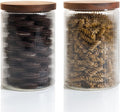 Mason & Fable Ribbed Glass Jar Set of 2 for Stylish Storage