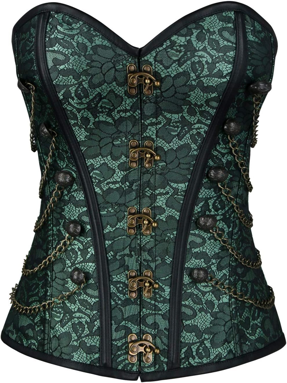 Charmian Women's Spiral Steel Boned Gothic Corset for Elegance