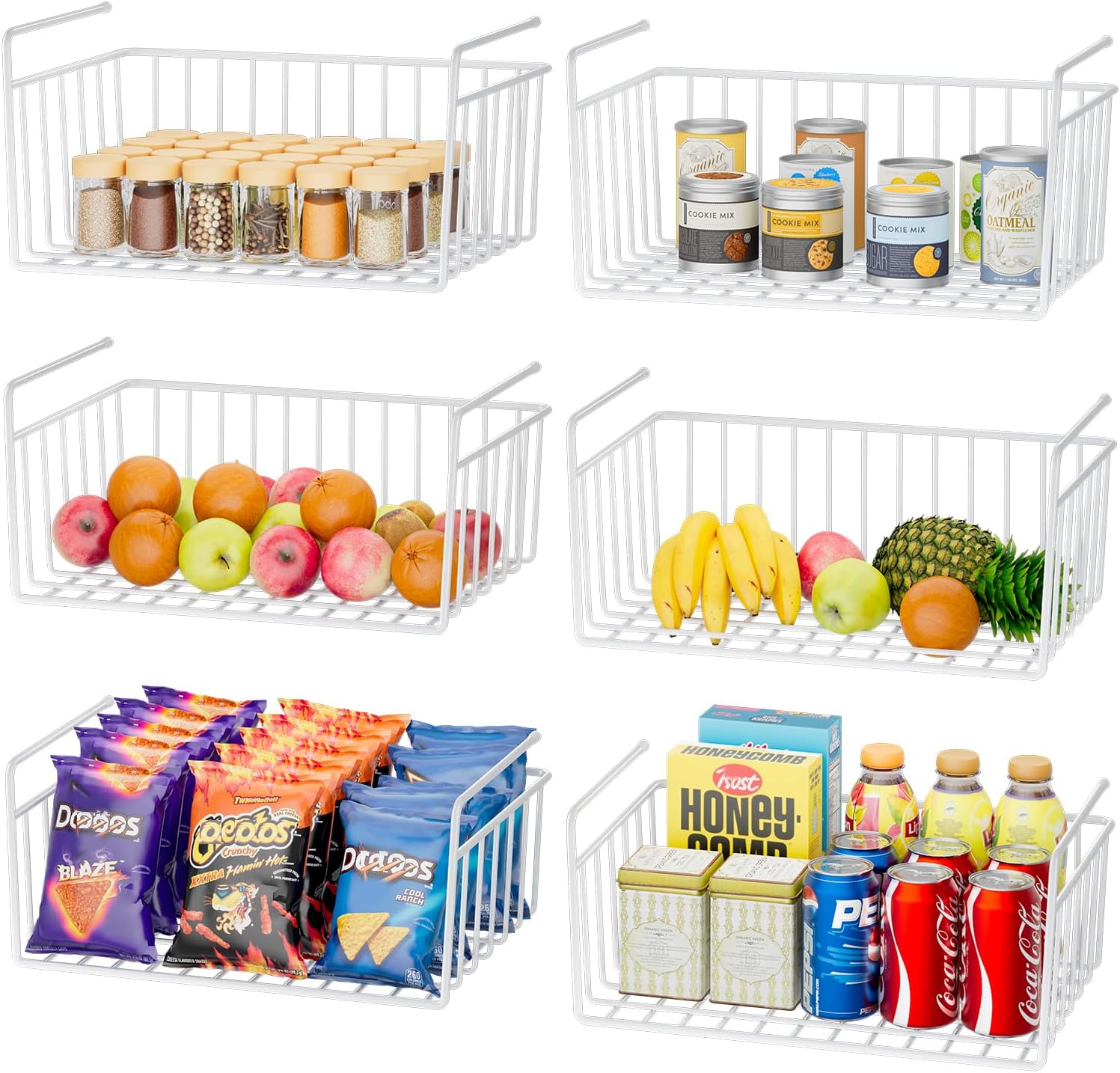 SUFAUY Under Shelf Basket Organizer for Extra Storage Space