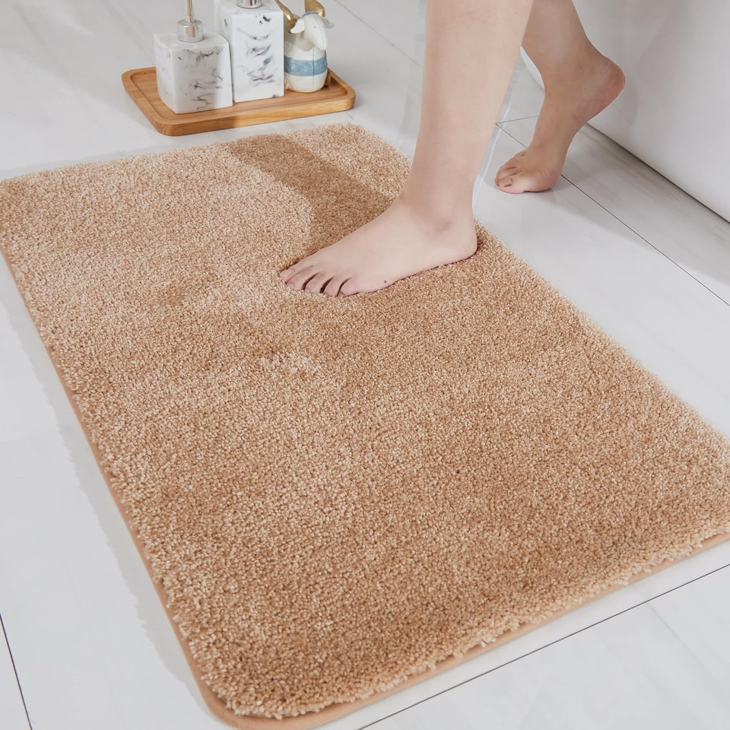 COSY HOMEER Extra Thick Anti-Slip Bath Rugs for Bathroom