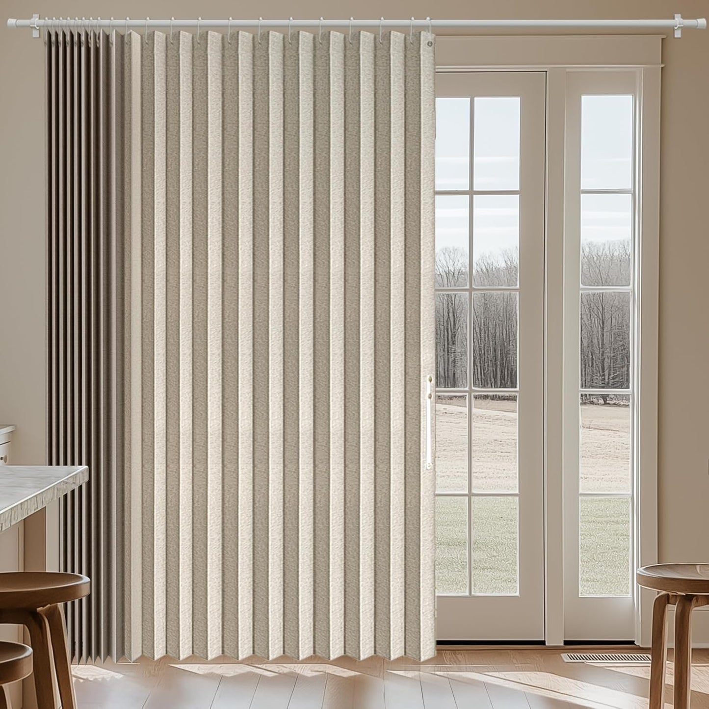 100% Blackout Curtains for Patio and Sliding Doors - Beige