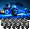 LED Rock Lights for Trucks 12 Pods RGB - App Control Neon Kit