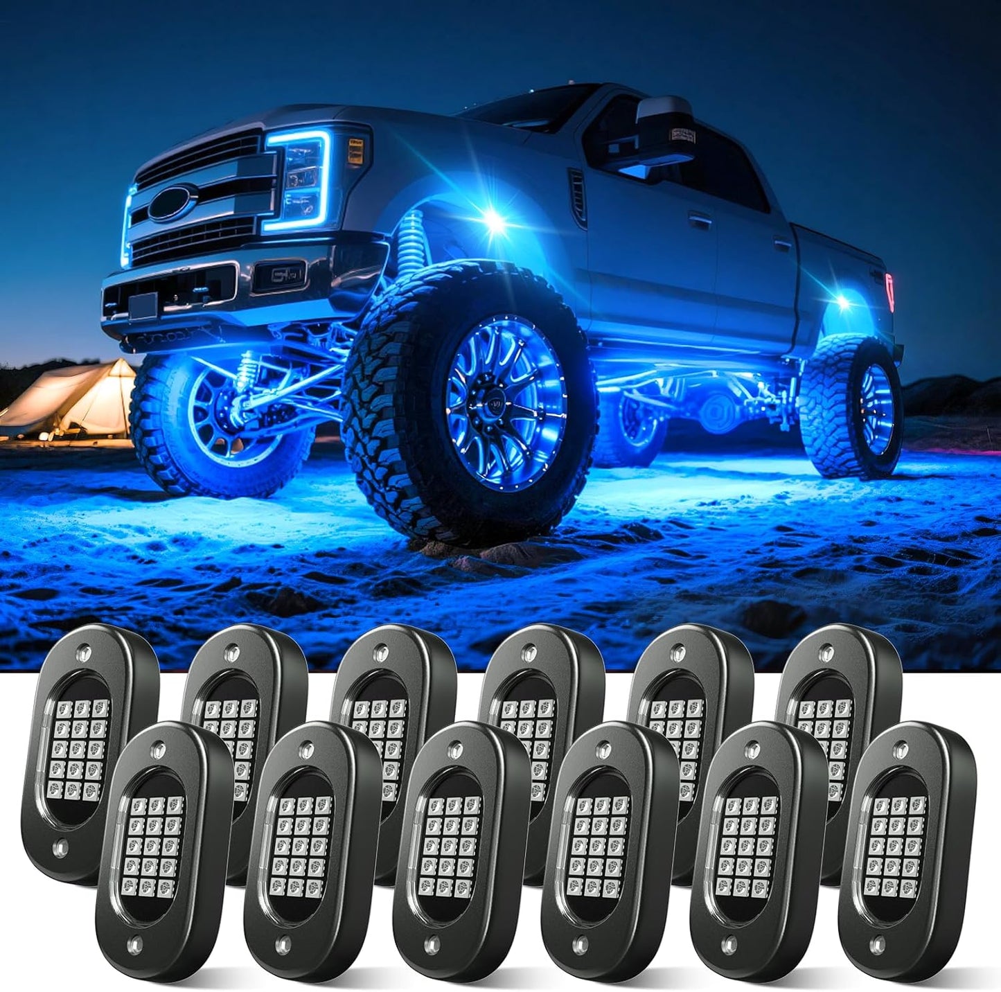 Honalia LED Rock Lights for Trucks - Vibrant RGB Neon Kits