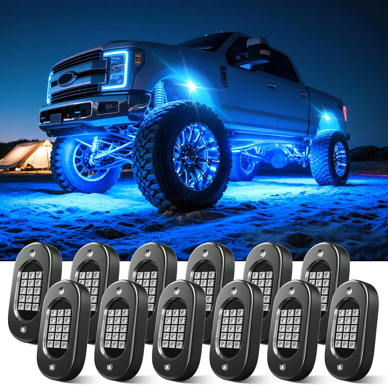 Honalia LED Rock Lights for Trucks - Vibrant RGB Neon Kits
