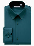 FAHIZO Men's Dress Shirt Regular Fit Solid Business Formal - Non-Iron