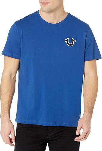 True Religion Men's Buddha Logo Short Sleeve Tee for Comfort