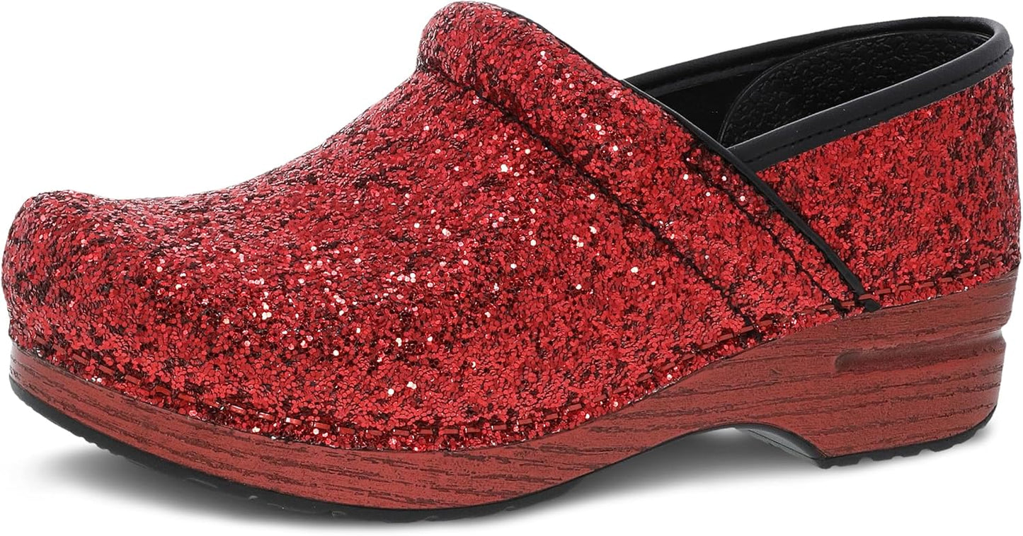 Dansko Professional Glitter Slip-On Clogs for Women with Comfort